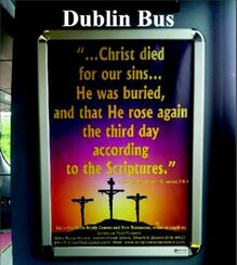 Picture of poster on Dublin Bus