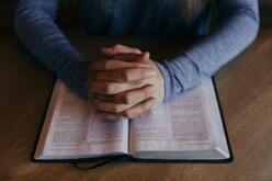 Picture of Praying Hands & Bible