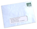 Picture of stamped envelope